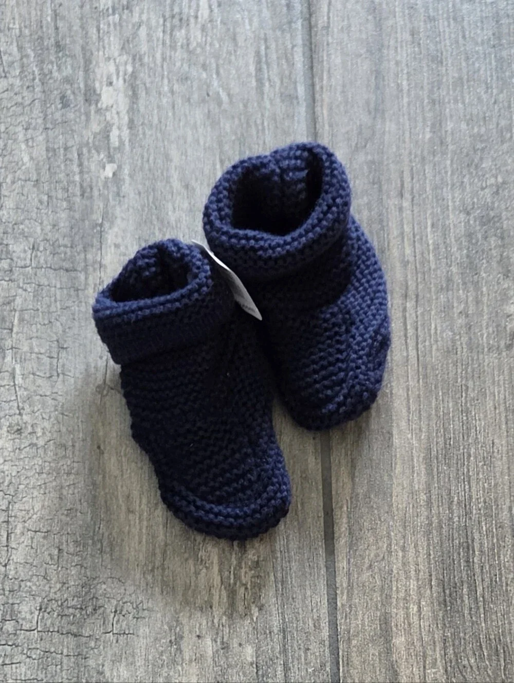 GAP Baby NWT 0-3 Months Striped Blue Knit Baby Hoodie and Booties